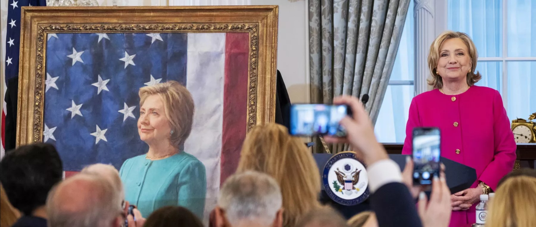 Hillary Clinton Honored As Secretary Of State Portrait Is Unveiled